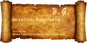 Weidlich Gabriella névjegykártya