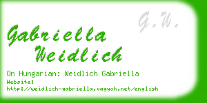 gabriella weidlich business card